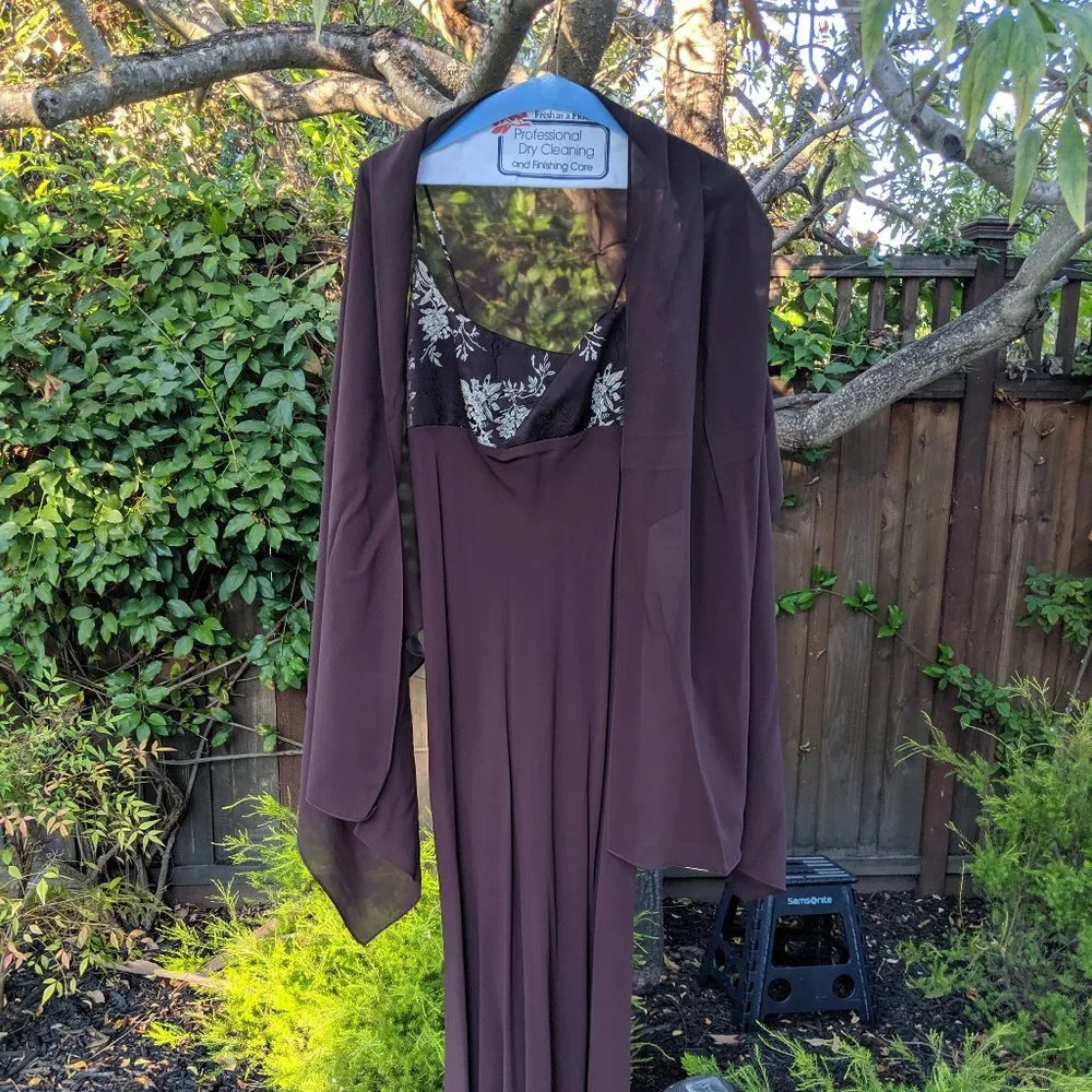 VINTAGE Odessa Silk Gown in Chocolate - Picture 8 of 8